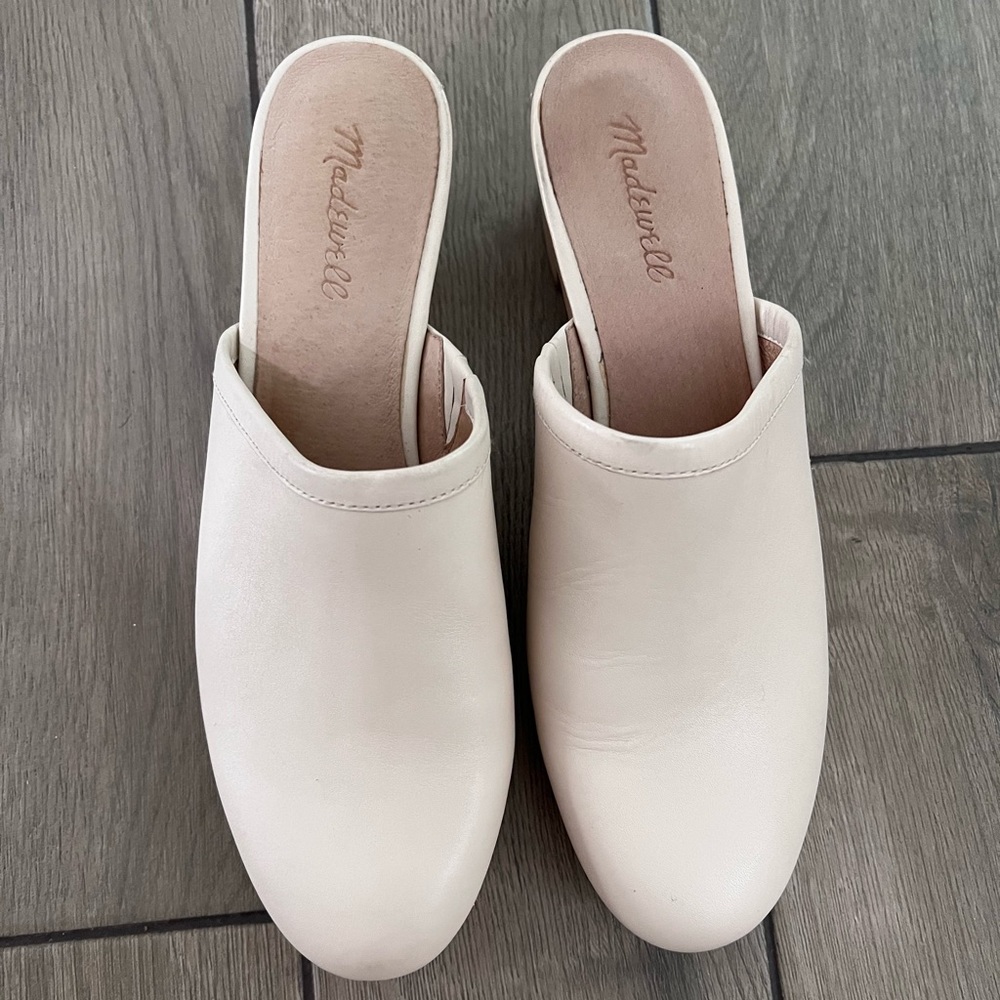 Madewell Cream Slip-On Mules
